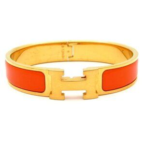 Hermes Bangle Click Gold Orange Gold X Orange